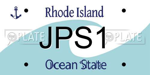JPS1 Rhode Island License Plate