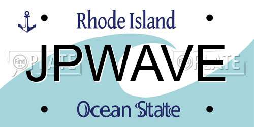 JPWAVE Rhode Island License Plate