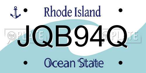 JQB94Q Rhode Island License Plate