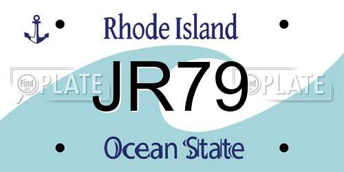 JR79 Rhode Island License Plate