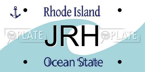 JRH Rhode Island License Plate