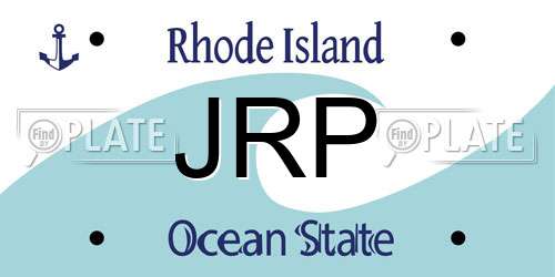 JRP Rhode Island License Plate