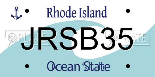 JRSB35 Rhode Island License Plate