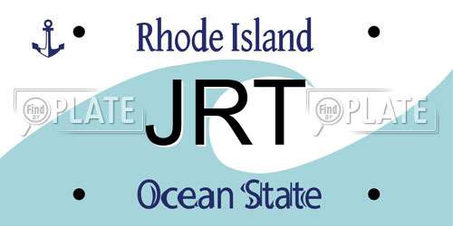 JRT Rhode Island License Plate