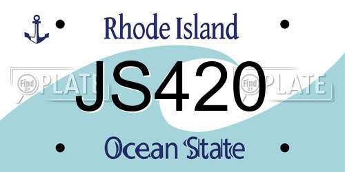 JS420 Rhode Island License Plate