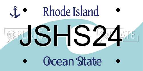 JSHS24 Rhode Island License Plate