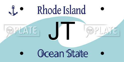 JT Rhode Island License Plate