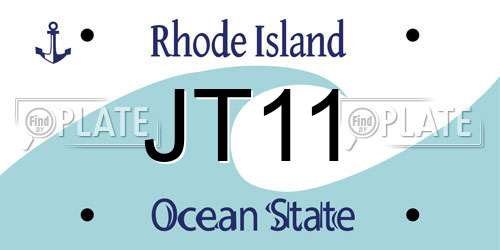 JT11 Rhode Island License Plate