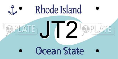 JT2 Rhode Island License Plate