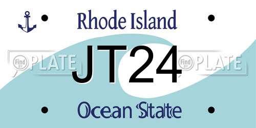 JT24 Rhode Island License Plate