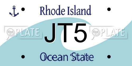 JT5 Rhode Island License Plate