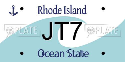 JT7 Rhode Island License Plate