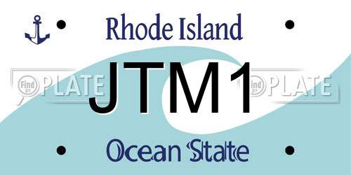 JTM1 Rhode Island License Plate