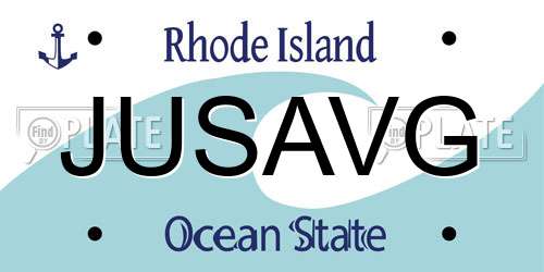 JUSAVG Rhode Island License Plate