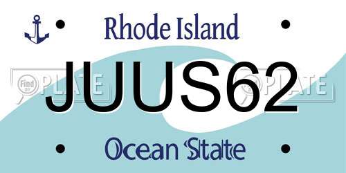 JUUS62 Rhode Island License Plate