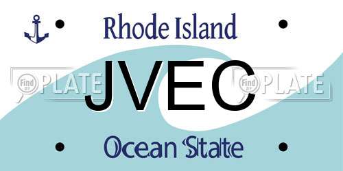 JVEC Rhode Island License Plate