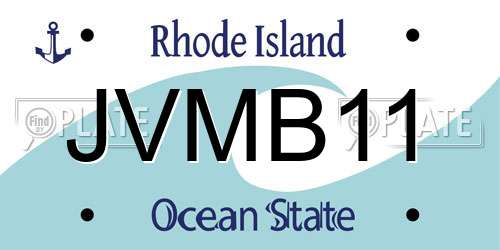 JVMB11 Rhode Island License Plate