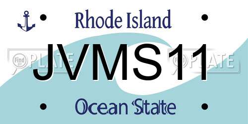 JVMS11 Rhode Island License Plate