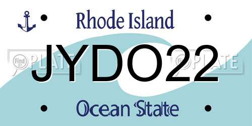 JYDO22 Rhode Island License Plate