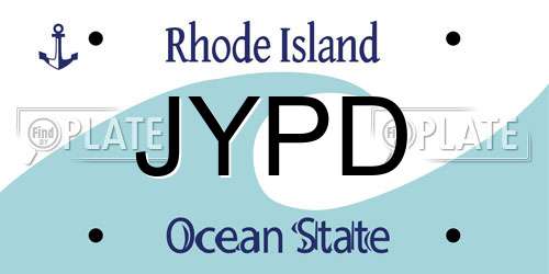 JYPD Rhode Island License Plate