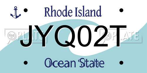 JYQ02T Rhode Island License Plate