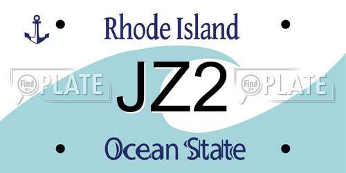 JZ2 Rhode Island License Plate