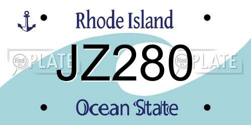 JZ280 Rhode Island License Plate