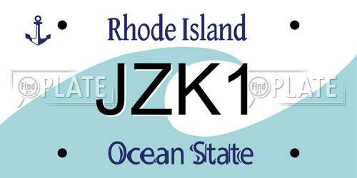 JZK1 Rhode Island License Plate