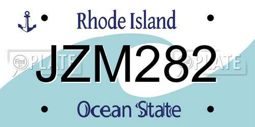 JZM282 Rhode Island License Plate