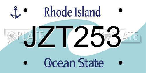 JZT253 Rhode Island License Plate