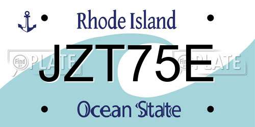JZT75E Rhode Island License Plate
