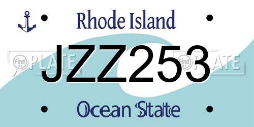 JZZ253 Rhode Island License Plate