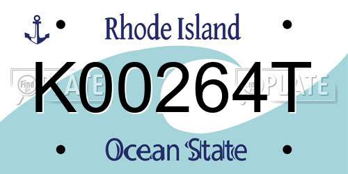 K00264T Rhode Island License Plate