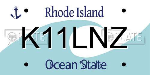 K11LNZ Rhode Island License Plate