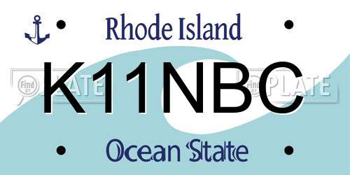 K11NBC Rhode Island License Plate