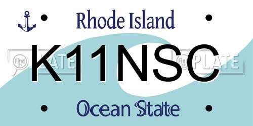 K11NSC Rhode Island License Plate
