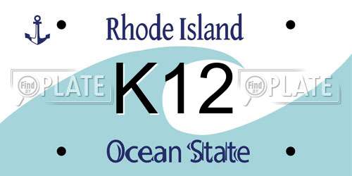 K12 Rhode Island License Plate
