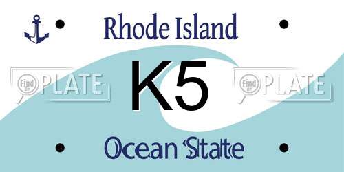 K5 Rhode Island License Plate