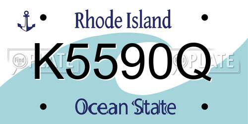 K5590Q Rhode Island License Plate