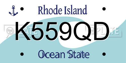 K559QD Rhode Island License Plate