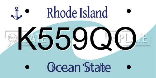 K559QO Rhode Island License Plate