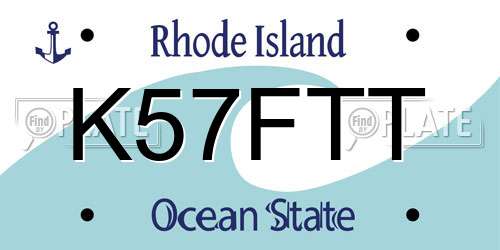 K57FTT Rhode Island License Plate