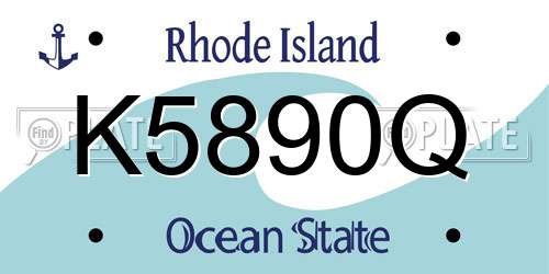 K5890Q Rhode Island License Plate
