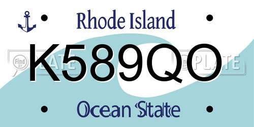 K589QO Rhode Island License Plate
