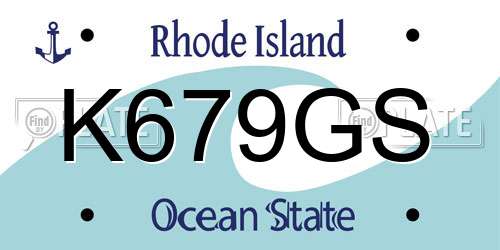 K679GS Rhode Island License Plate