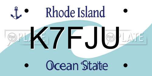 K7FJU Rhode Island License Plate