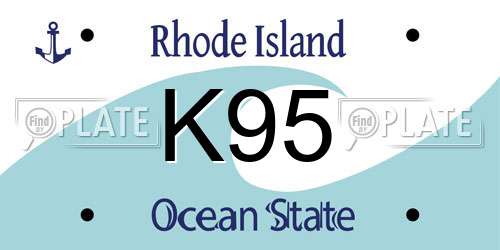 K95 Rhode Island License Plate