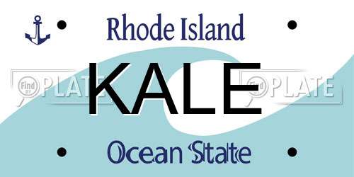 KALE Rhode Island License Plate