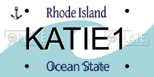 KATIE1 Rhode Island License Plate