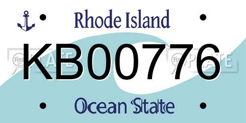 KB00776 Rhode Island License Plate